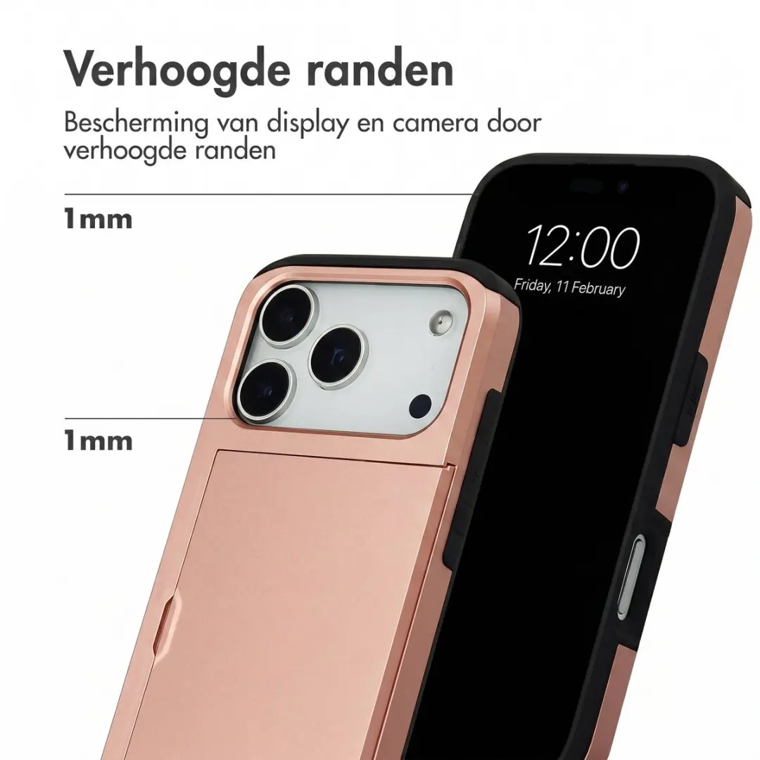 Imoshion Hoesje iPhone 17 Pro - Pasjeshouder 2 Stuks - Rosé Goud