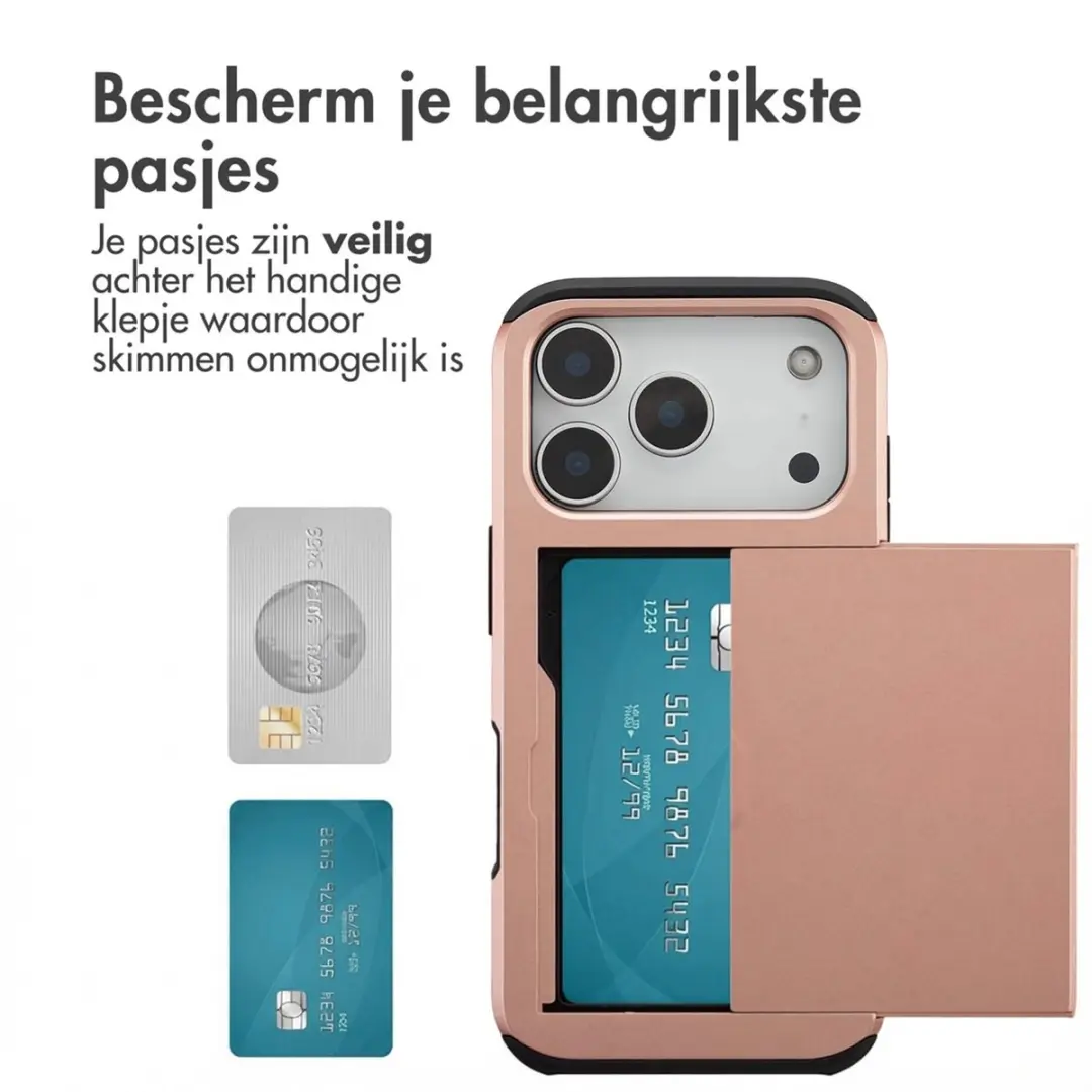 Imoshion Hoesje iPhone 17 Pro - Pasjeshouder 2 Stuks - Rosé Goud