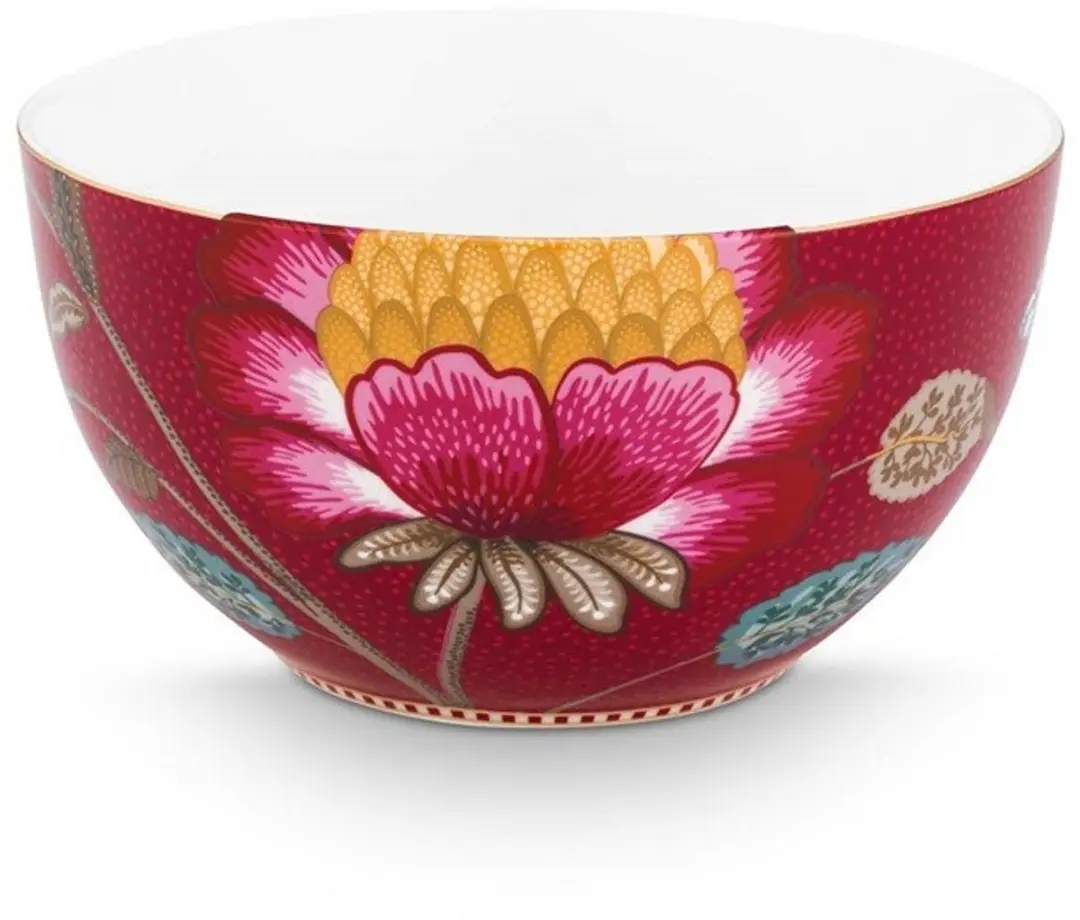 Pip Studio Blooming Tales Ontbijtset 3-delig - Porselein - Rood