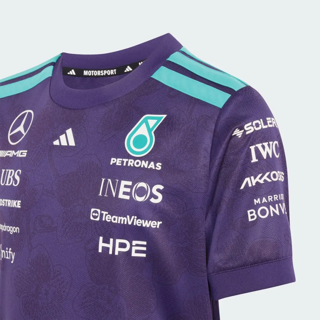 Adidas Performance Mercedes-AMG Petronas F1 Team Vanda Bloom Shirt - 128 - Paars - afbeelding 4 van 6