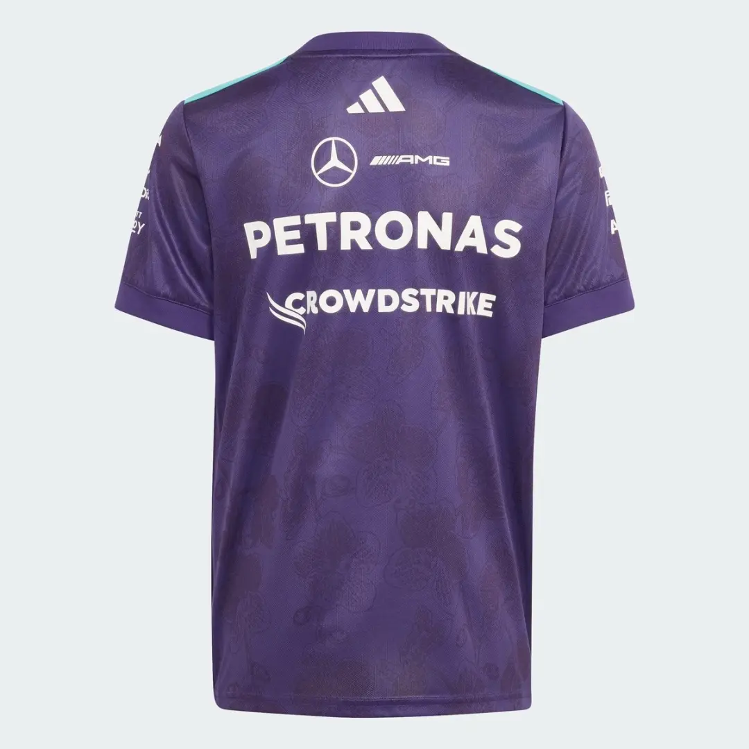 Adidas Performance Mercedes-AMG Petronas F1 Team Vanda Bloom Shirt - 128 - Paars - afbeelding 6 van 6