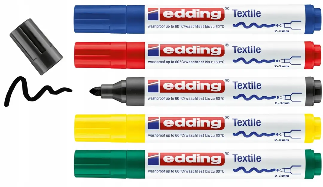 edding Textielstiftenset - 5 Kleuren