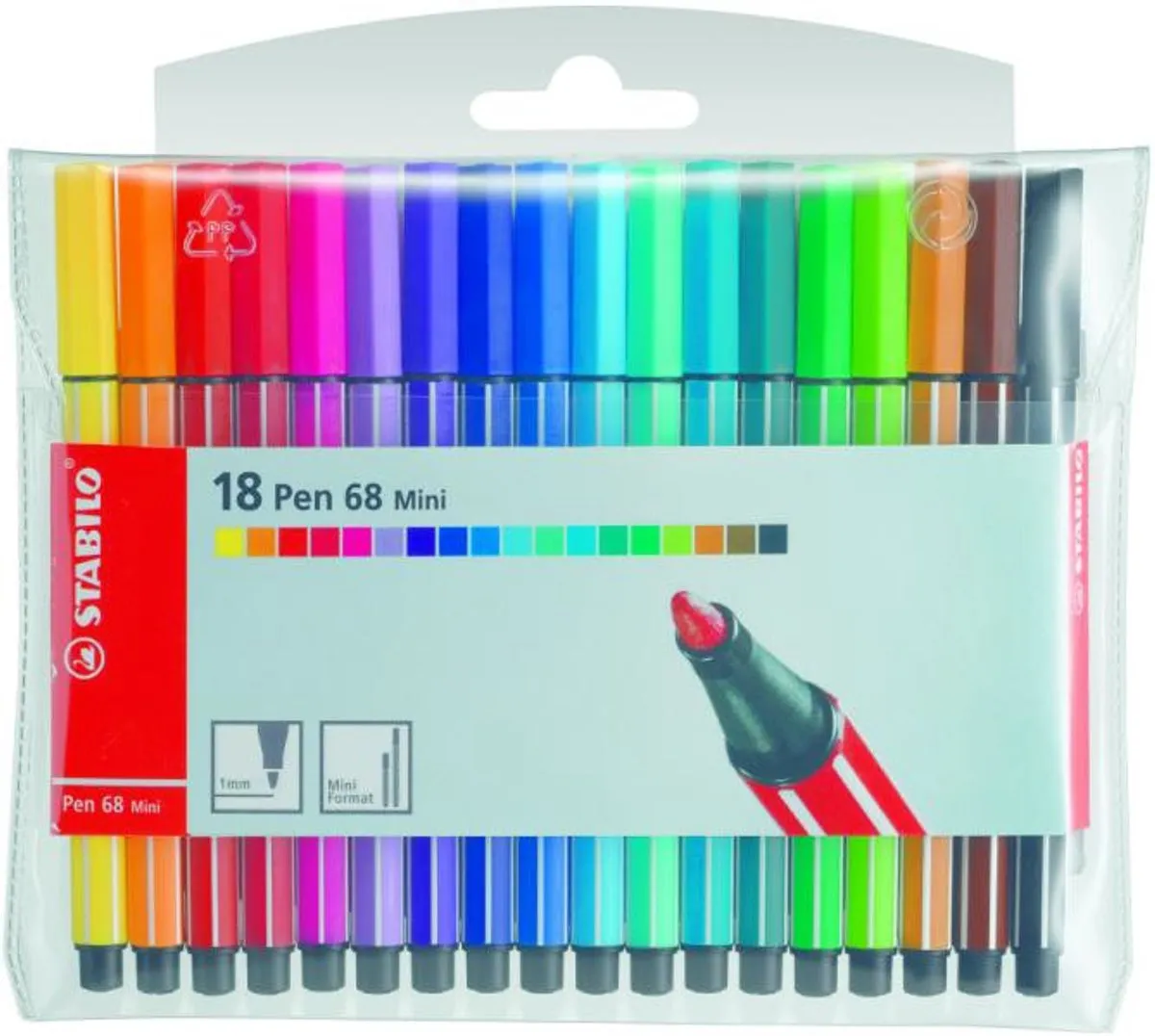 STABILO Pen 68 Vezelpuntpen - Medium - 20 Stuks - Multicolor