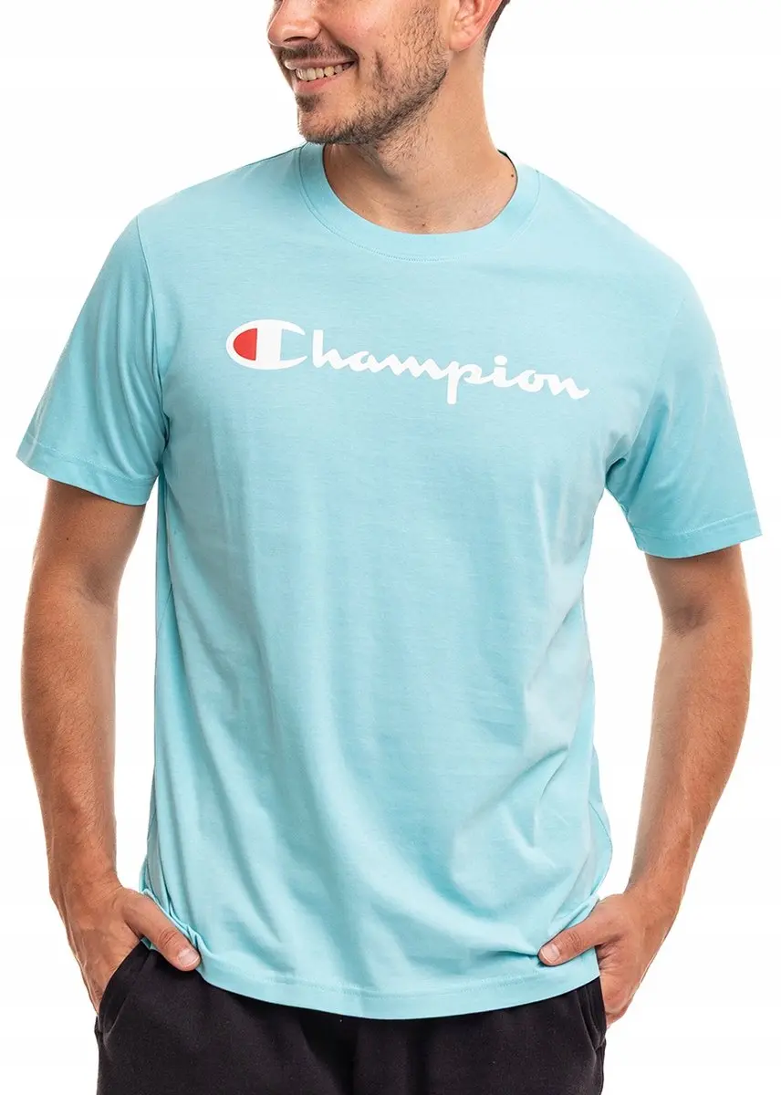 Champion Sportshirt Heren - Blauw - Katoen L