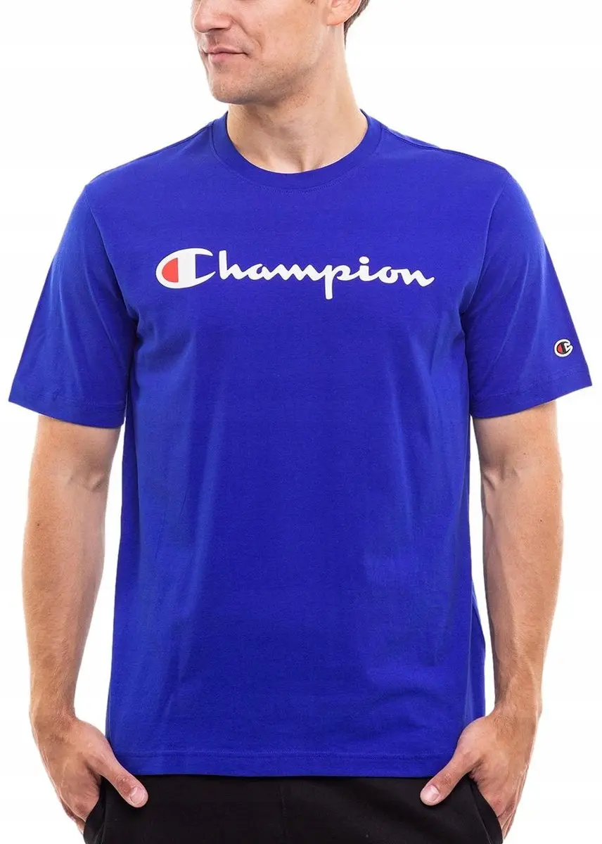 Champion Sportshirt Heren - Blauw - Katoen L