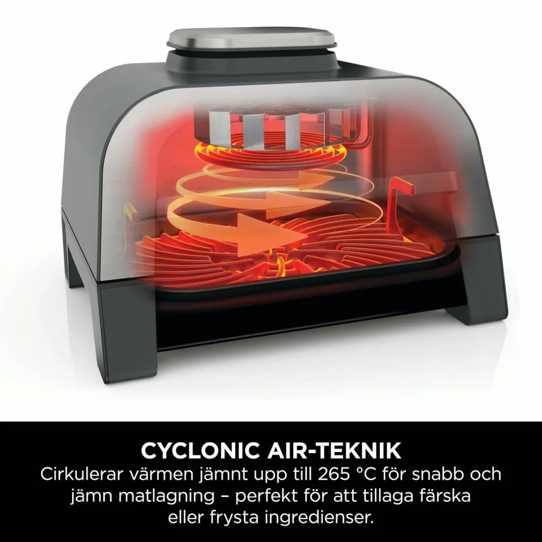 Ninja DG551EU Heteluchtfriteuse 3,8L - 1760W - 6 Sandwiches - Zwart/Zilver - afbeelding 5 van 6
