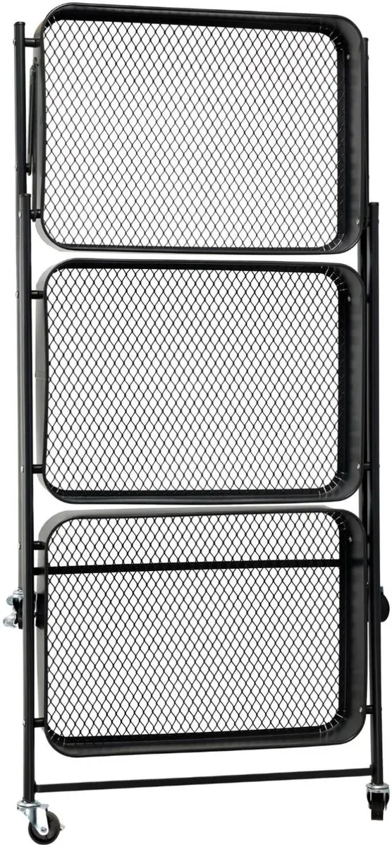 Excellent Houseware Keukentrolley 3 lagen - 77x30x45cm - Zwart