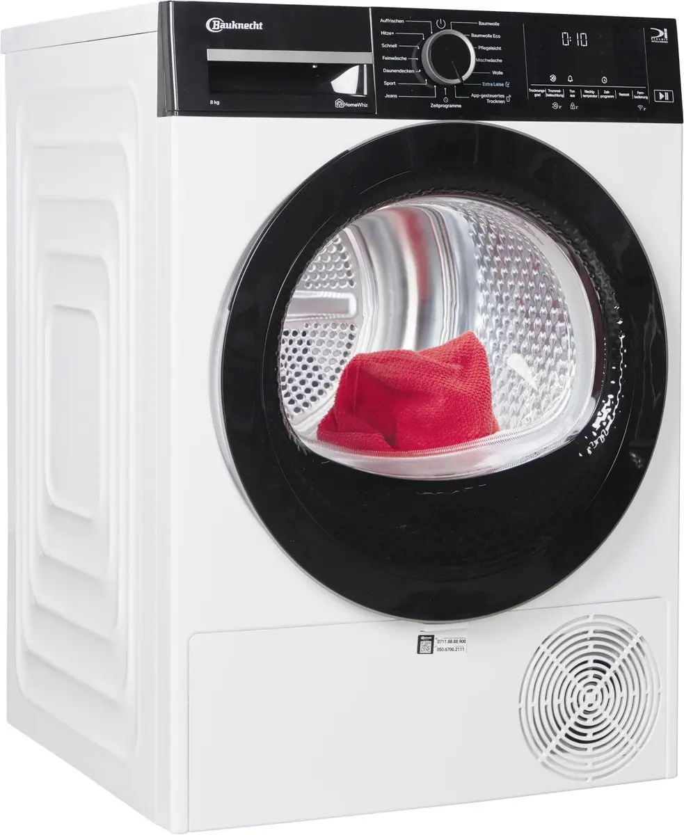 Bauknecht BTSV 87A WB Warmtepompdroger 8 kg - Wit