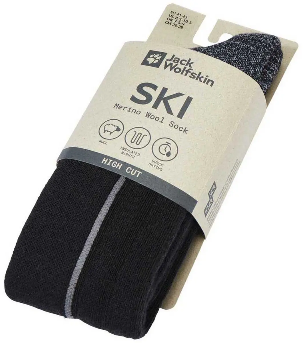 Jack Wolfskin Ski Merino Sokken - Zwart 47-49