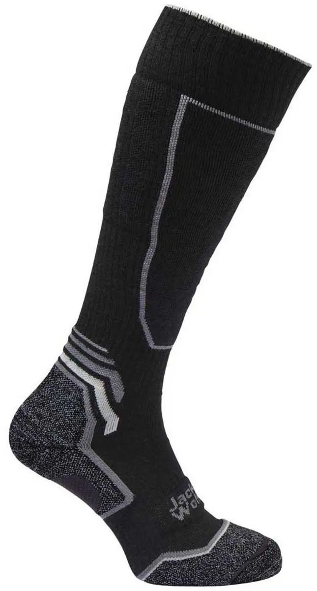 Jack Wolfskin Ski Merino Sokken - Zwart 47-49