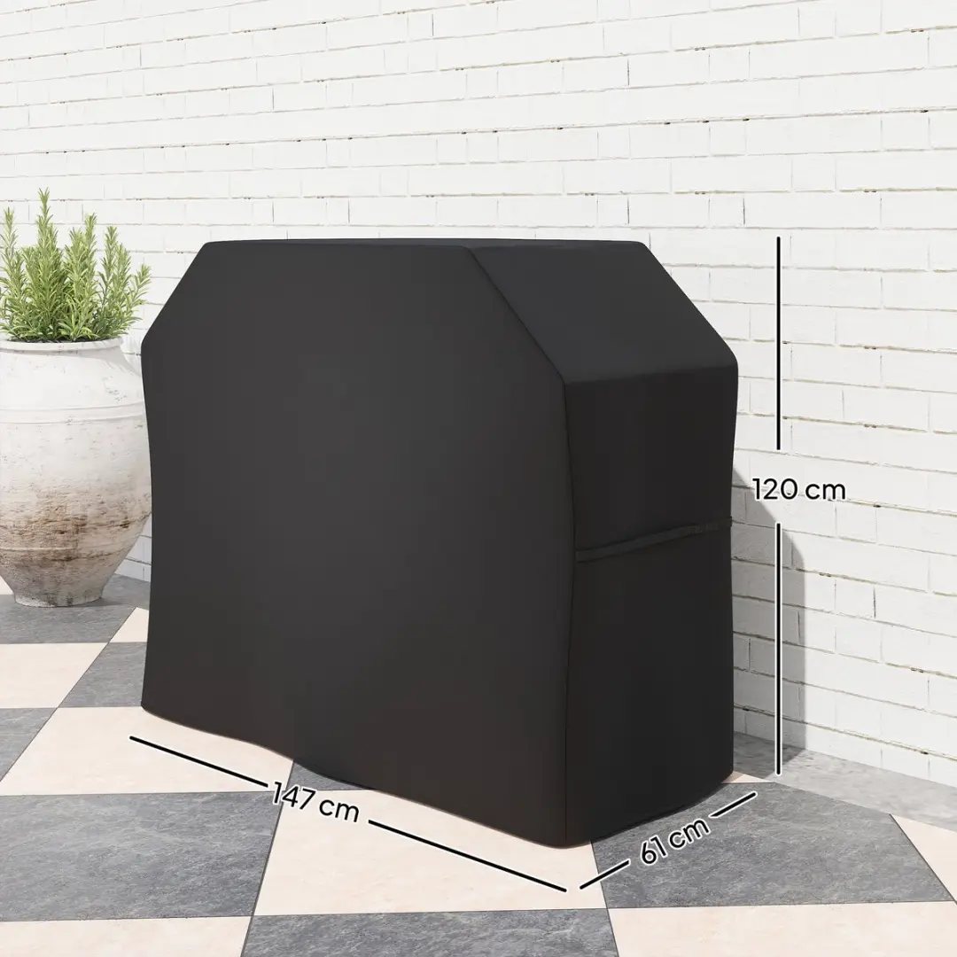 Outsunny Grillhoes 84G-465V01BK - 147x61x120cm Zwart - afbeelding 6 van 6