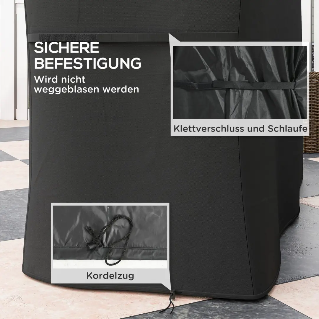 Outsunny Grillhoes 84G-465V01BK - 147x61x120cm Zwart