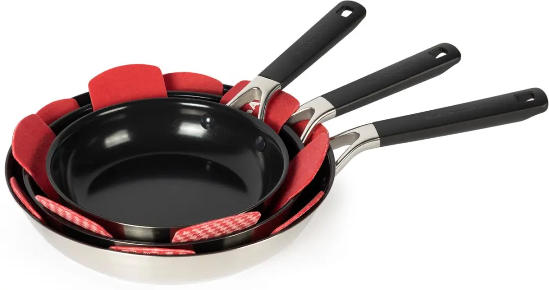 KitchenAid Pannenbeschermers Rood - Ø34cm - 2 Stuks