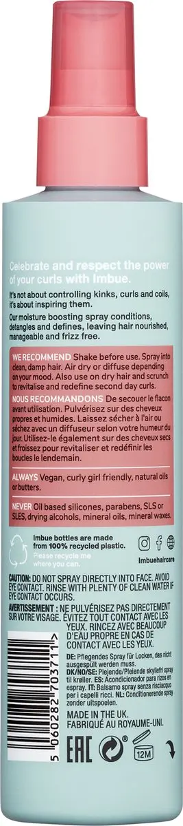 Imbue Curl Conditioning Leave-in Spray & Haargel - 2x400ml