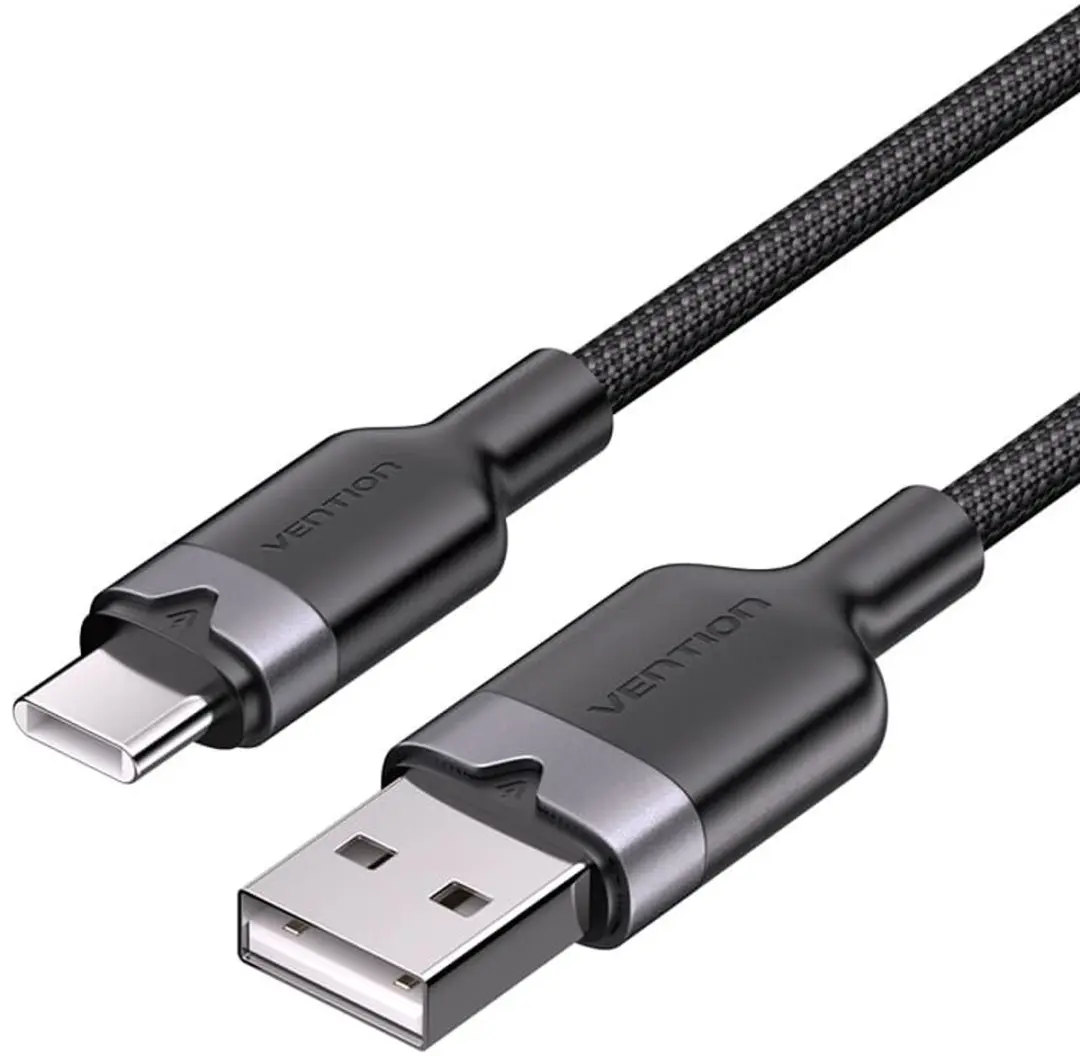 Vention USB 2.0 A naar USB-C 3A Snellaadkabel 1m - Transparant