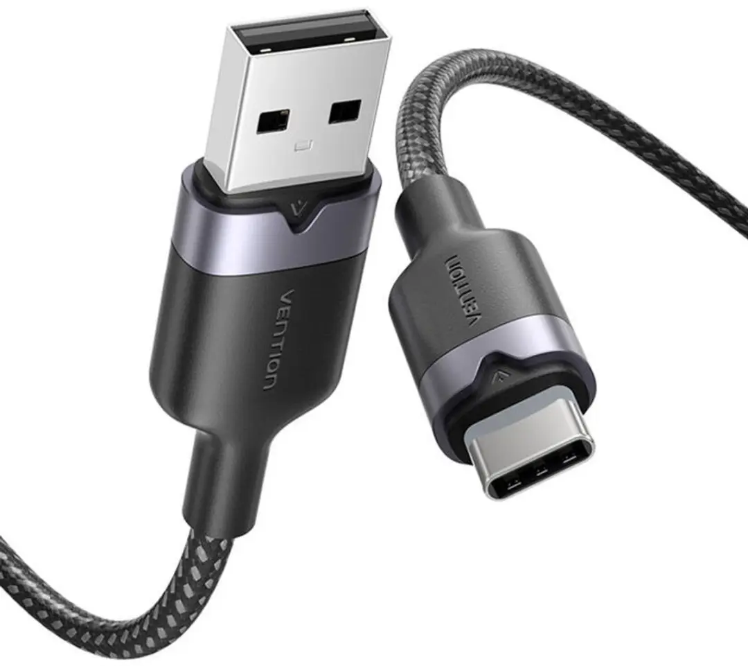Vention USB 2.0 A naar USB-C 3A Snellaadkabel 1m - Transparant