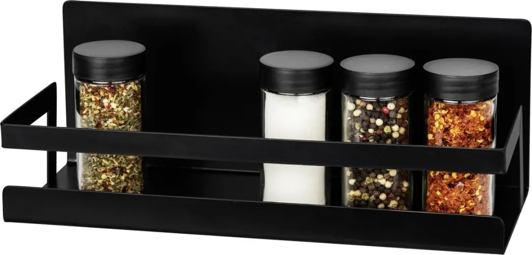 Wenko Magnetisch Kruidenrek Ima 30x12x11cm - Zwart - afbeelding 6 van 6