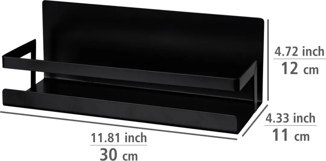 Wenko Magnetisch Kruidenrek Ima 30x12x11cm - Zwart - afbeelding 5 van 6