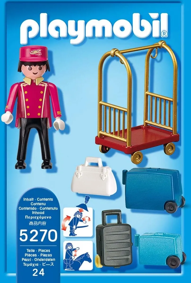 Playmobil Piccollo Bagagiste 5270 - Wit/Blauw/Zwart/Goud