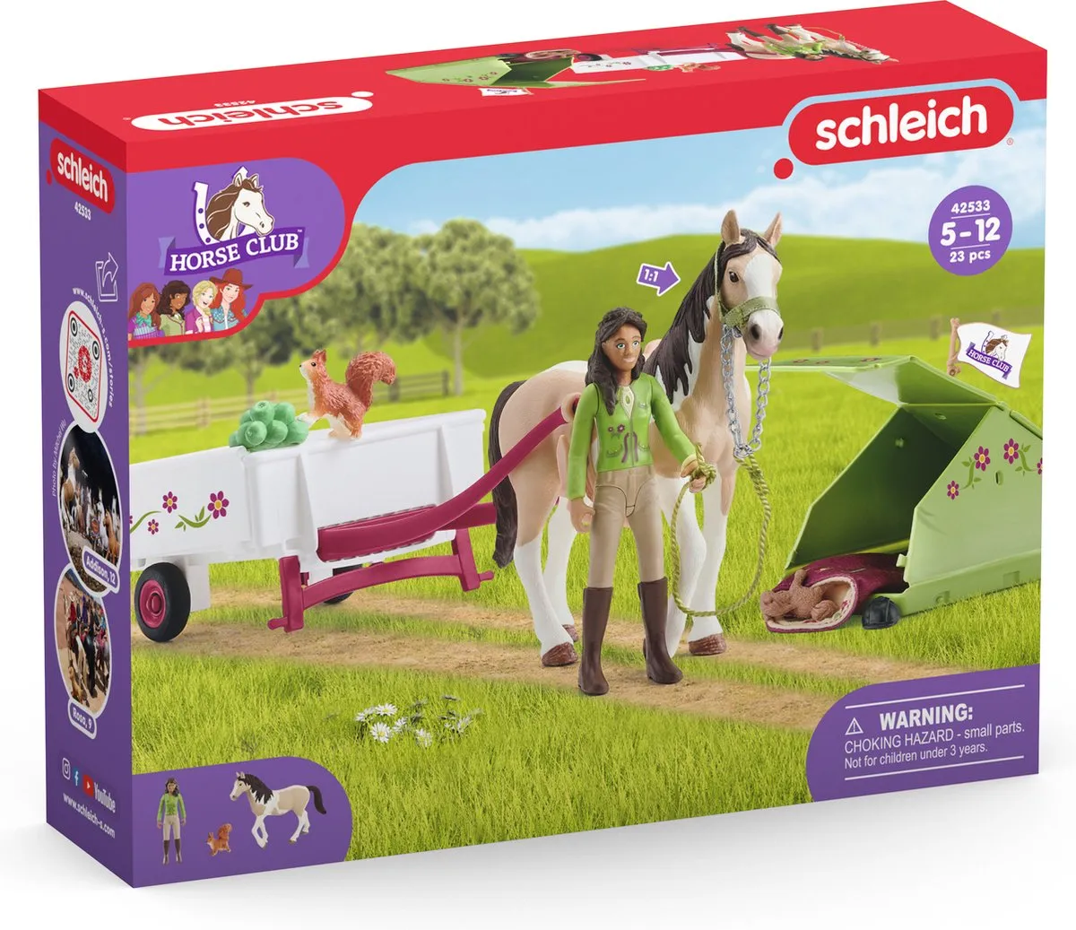 Schleich Horse Club Speelfigurenset Sarah's Kampeeruitstapje