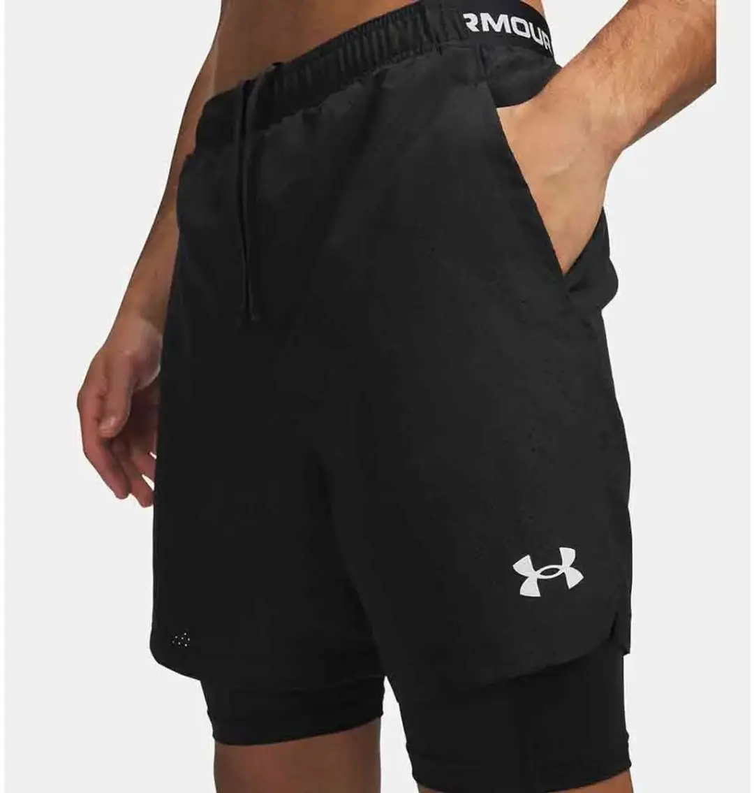 Under Armour Vanish Woven 2.0 Korte Broek - L - Zwart/Wit - afbeelding 3 van 4
