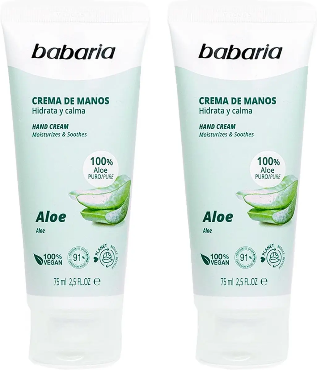 Babaria Aloe Vera Crema Manos Lote 2 X 100 Ml