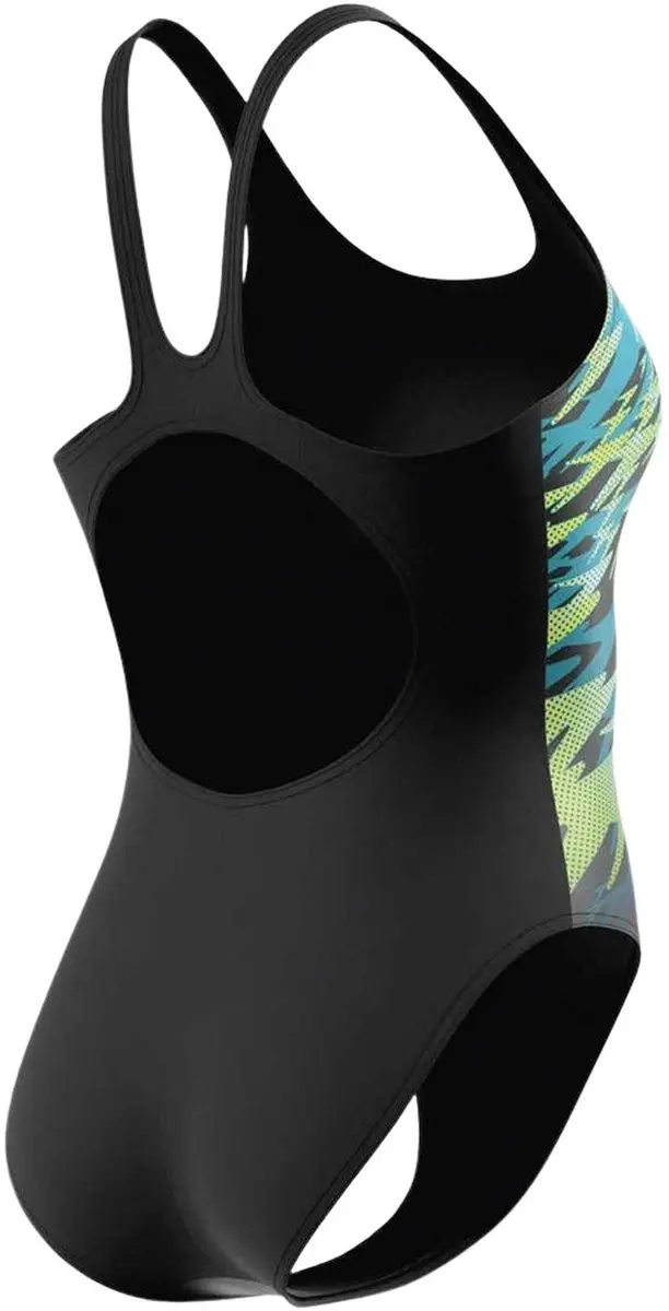 Speedo Hyperboom Placement Muscleback Badpak Dames - 44 - Zwart/Groen