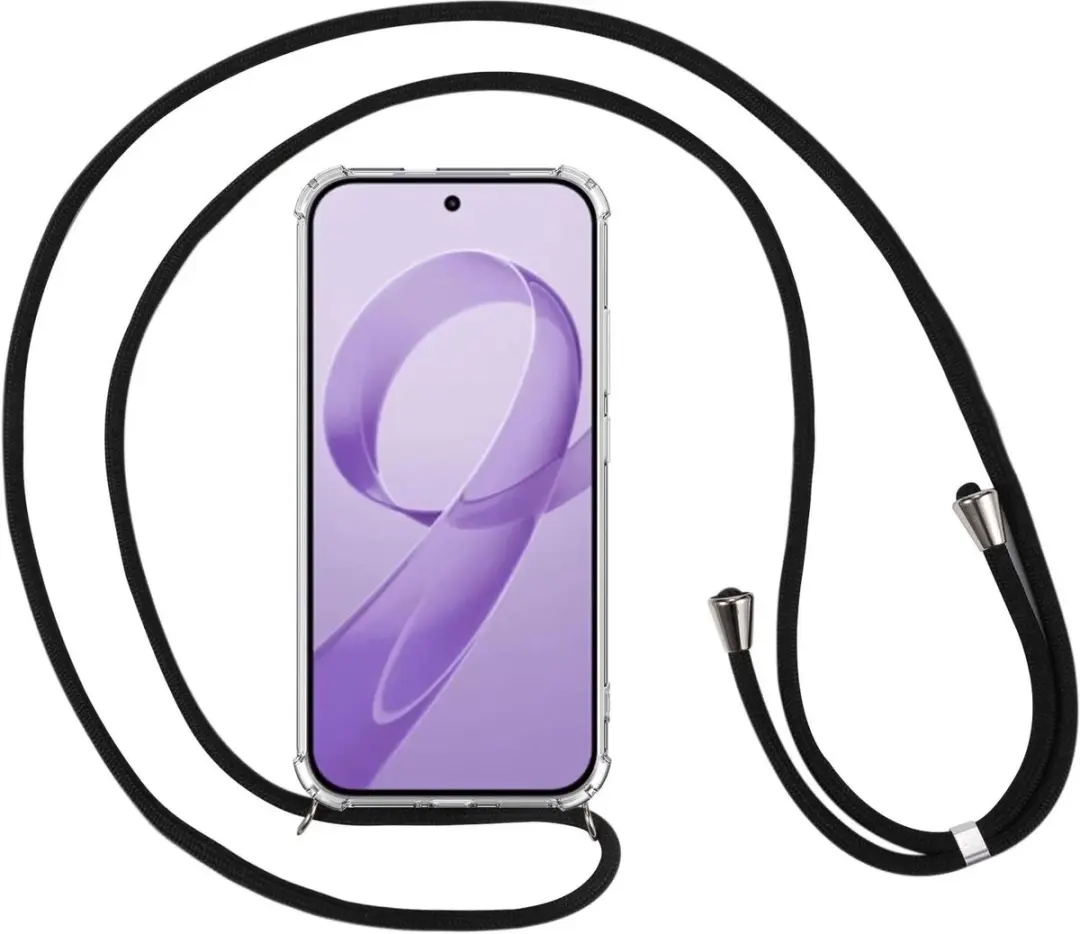 Selected Transparant Hoesje met Koord voor Xiaomi Poco F8 Ultra - TPU Schokbestendig