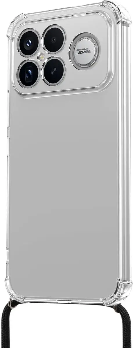 Selected Transparant Hoesje met Koord voor Xiaomi Poco F8 Ultra - TPU Schokbestendig