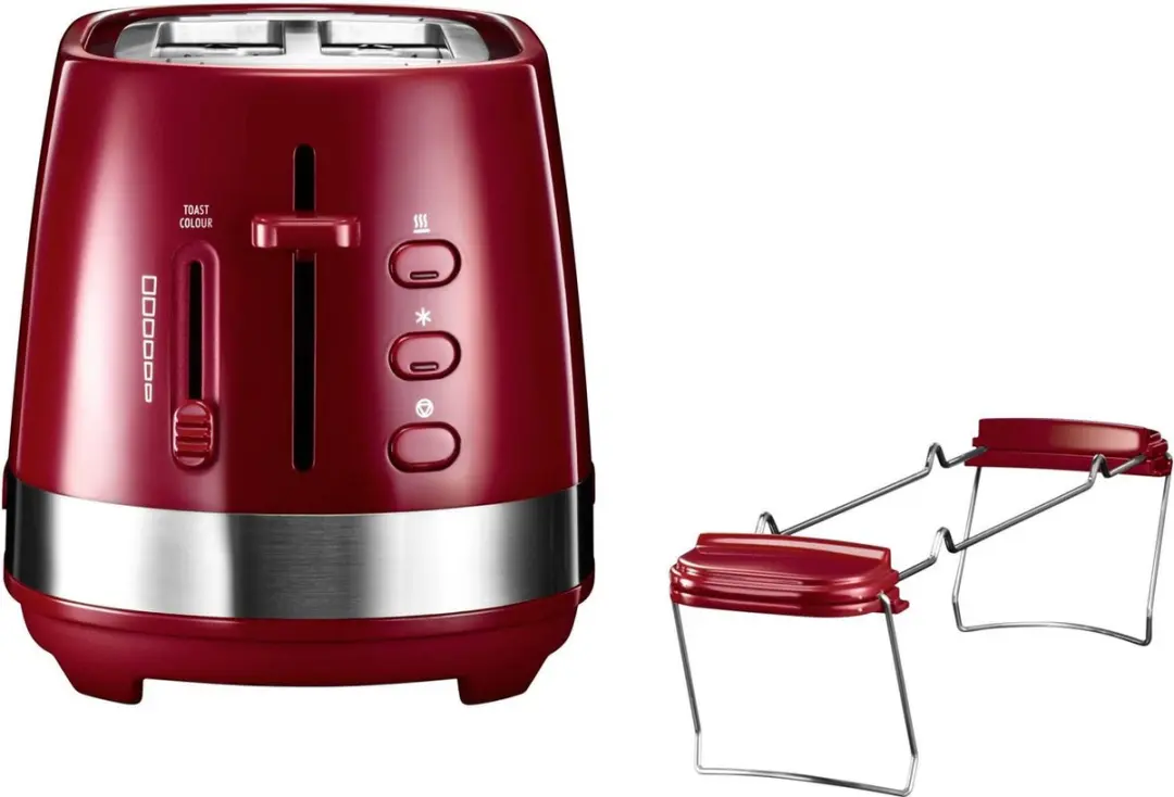 De'Longhi Active Line CTLA2103.R Broodrooster - 2 Sneden - 900W - Rood - afbeelding 5 van 5