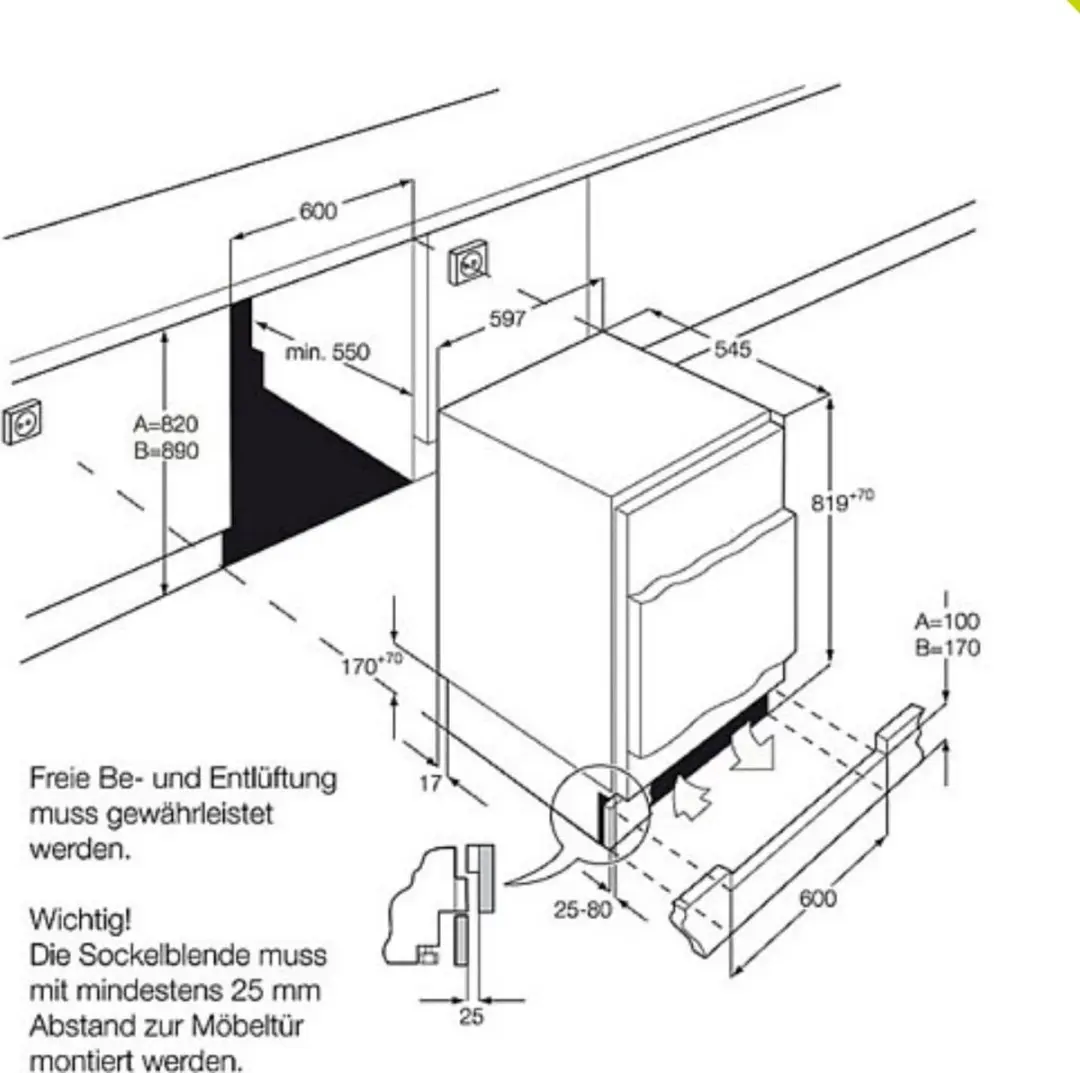 AEG ABB682F1AF Inbouwvriezer 95L - Wit - afbeelding 3 van 6