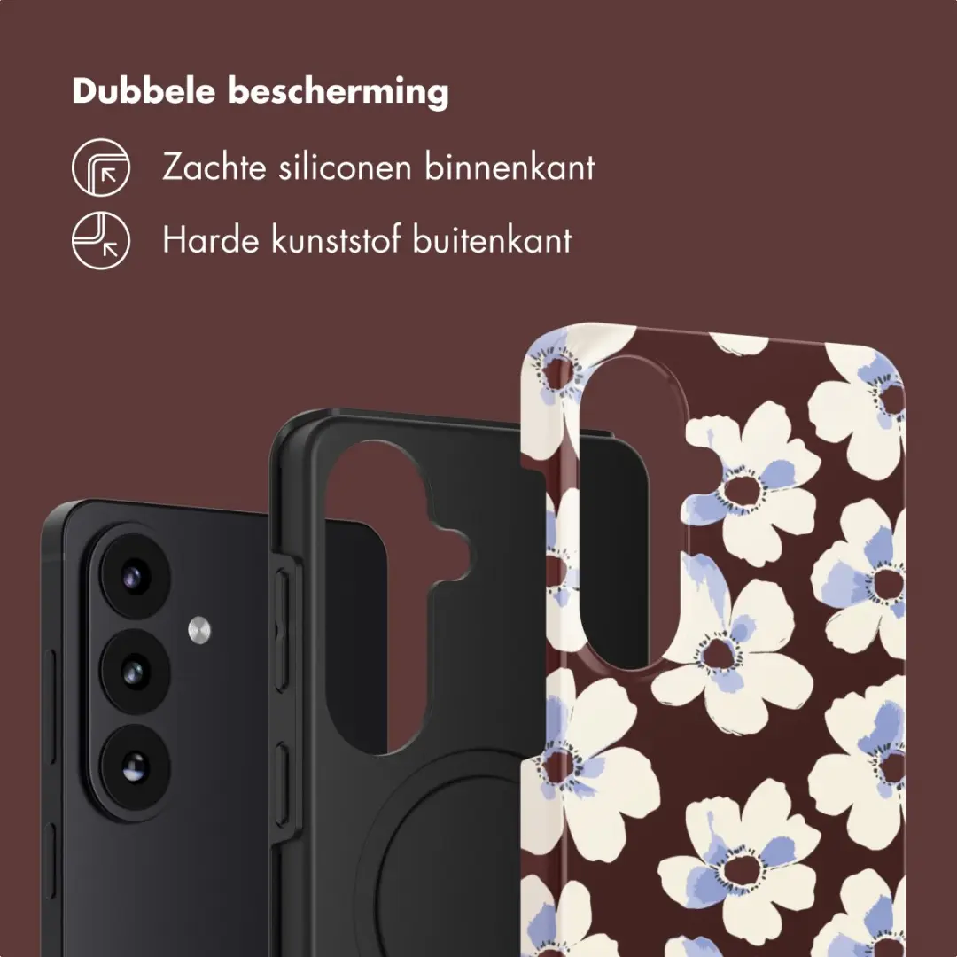 Selencia Hoesje SH00100266 - Samsung Galaxy S26 FE - Choco Flower Pop