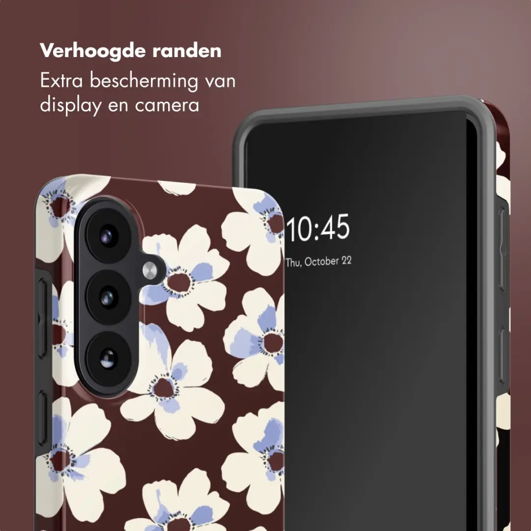 Selencia Hoesje SH00100266 - Samsung Galaxy S26 FE - Choco Flower Pop
