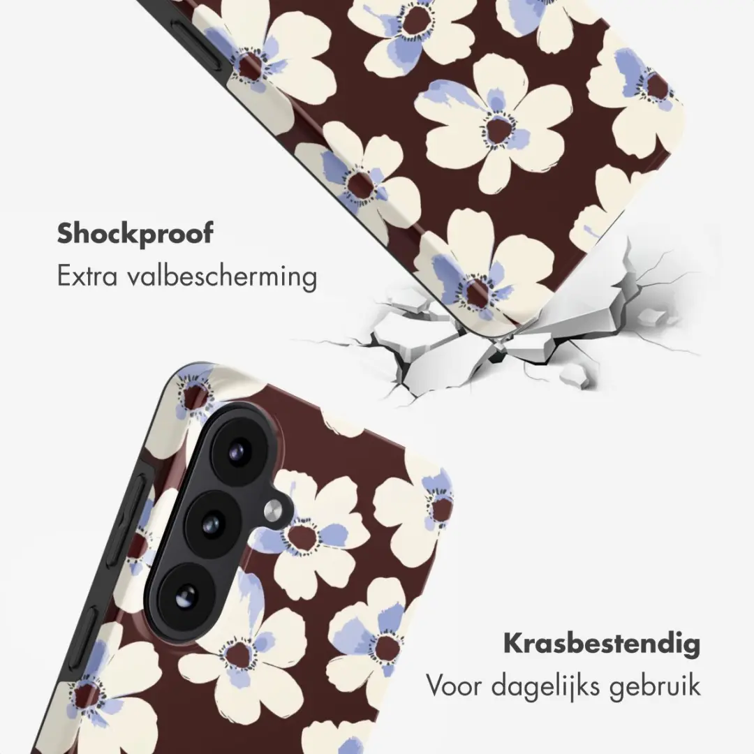 Selencia Hoesje SH00100266 - Samsung Galaxy S26 FE - Choco Flower Pop