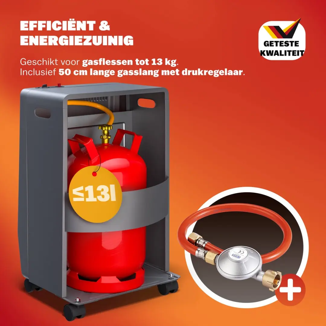 Monzana 109701 Mobiele Gaskachel 4200W - Zwart