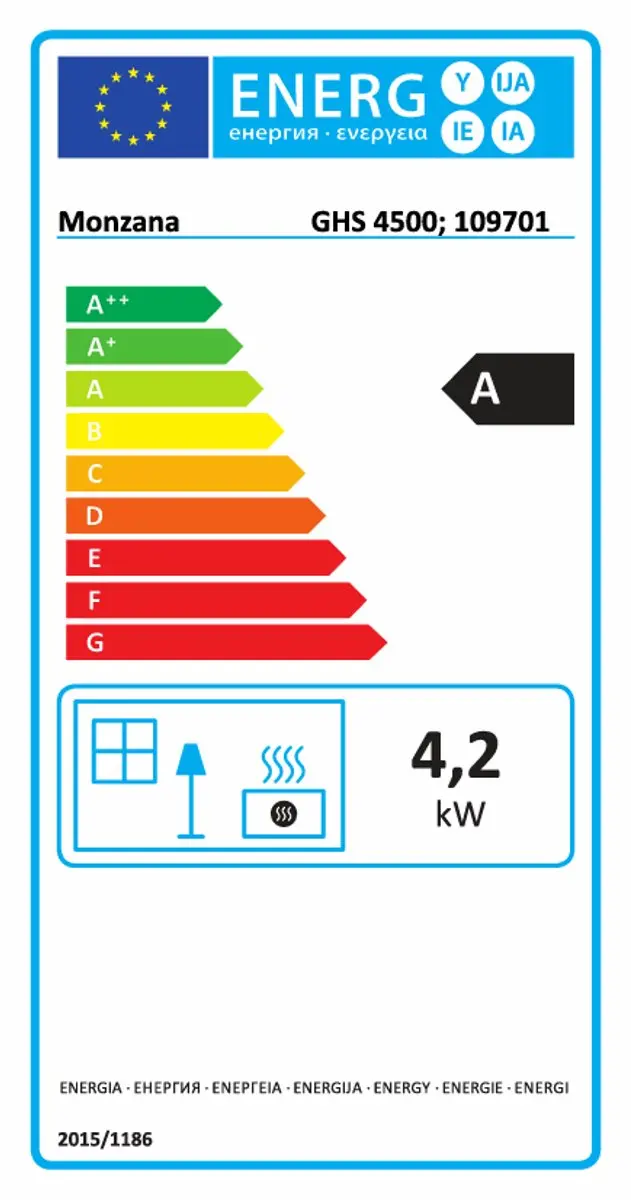 Monzana 109701 Mobiele Gaskachel 4200W - Zwart