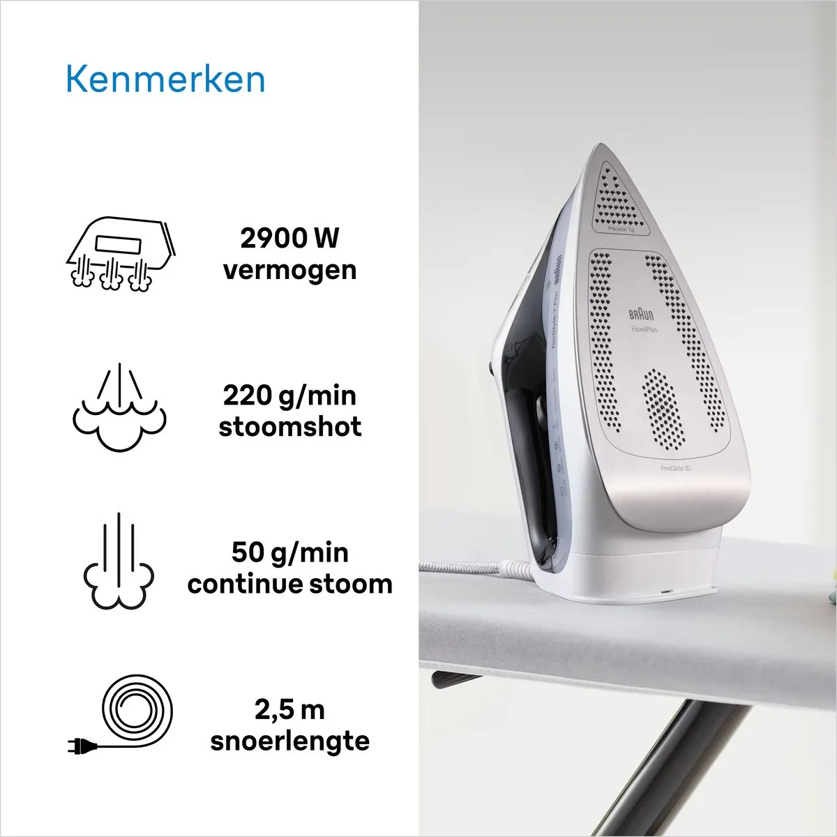 Braun TexStyle7 Pro SI7149WB Stoomstrijkijzer - 3100W - Zwart
