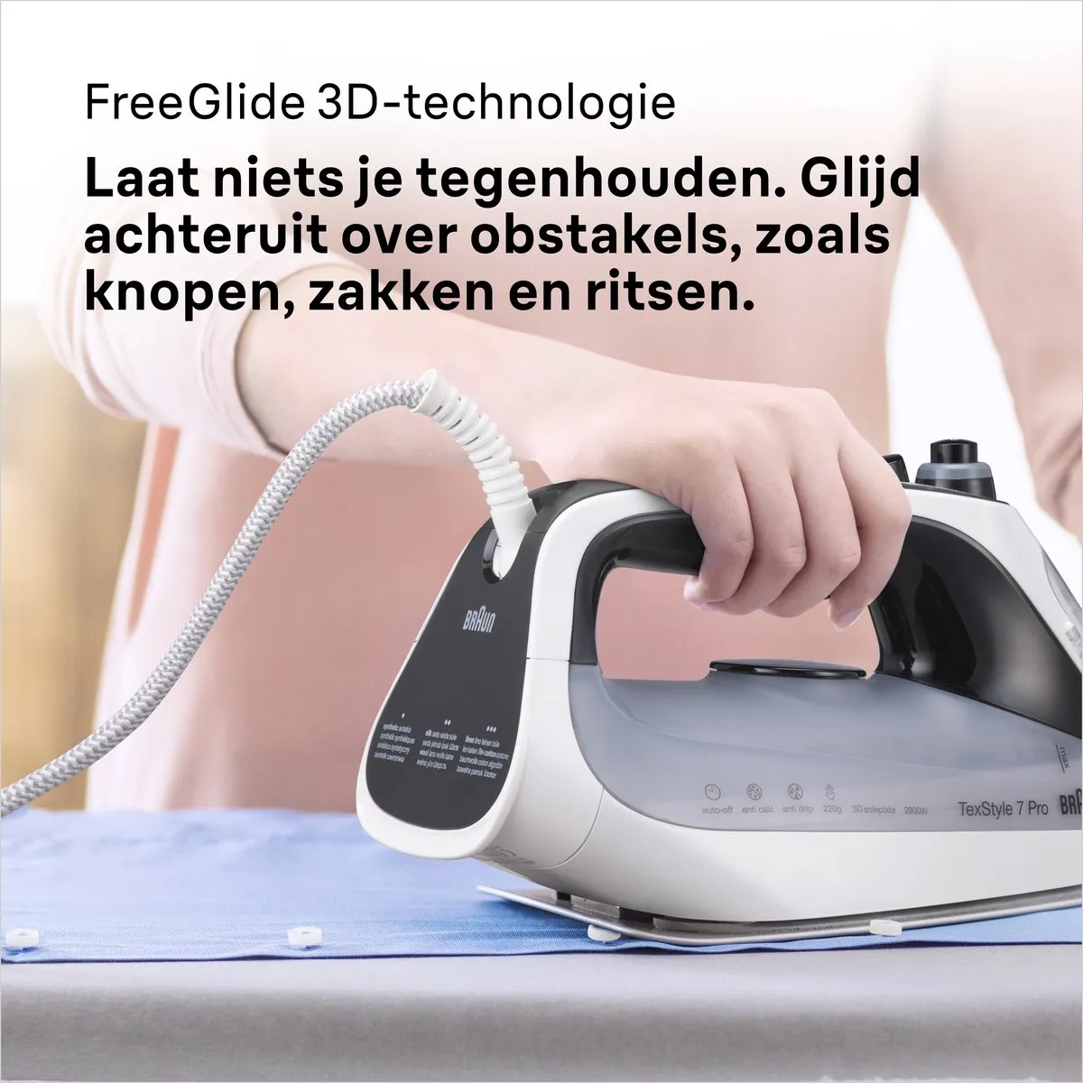 Braun TexStyle7 Pro SI7149WB Stoomstrijkijzer - 3100W - Zwart