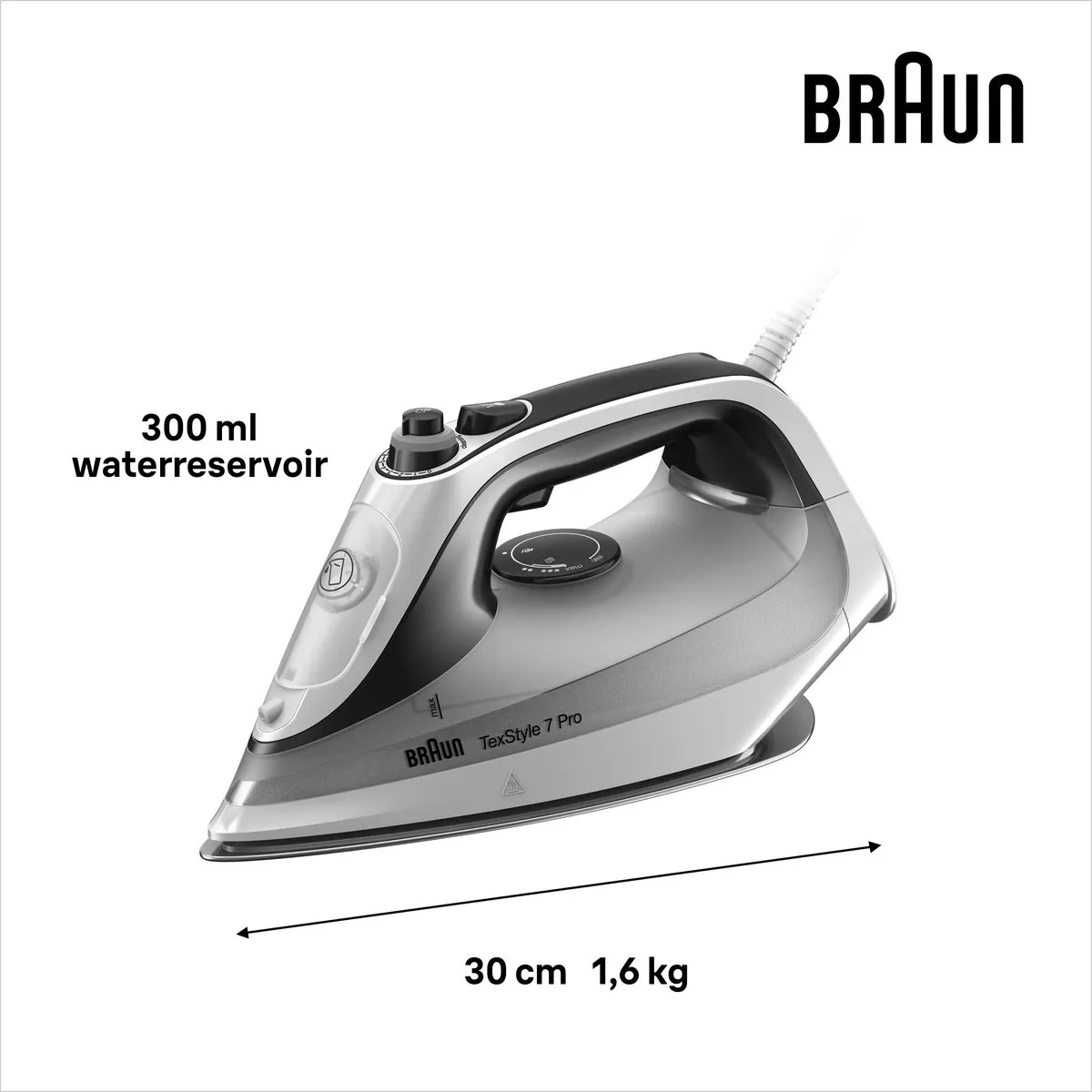 Braun TexStyle7 Pro SI7149WB Stoomstrijkijzer - 3100W - Zwart