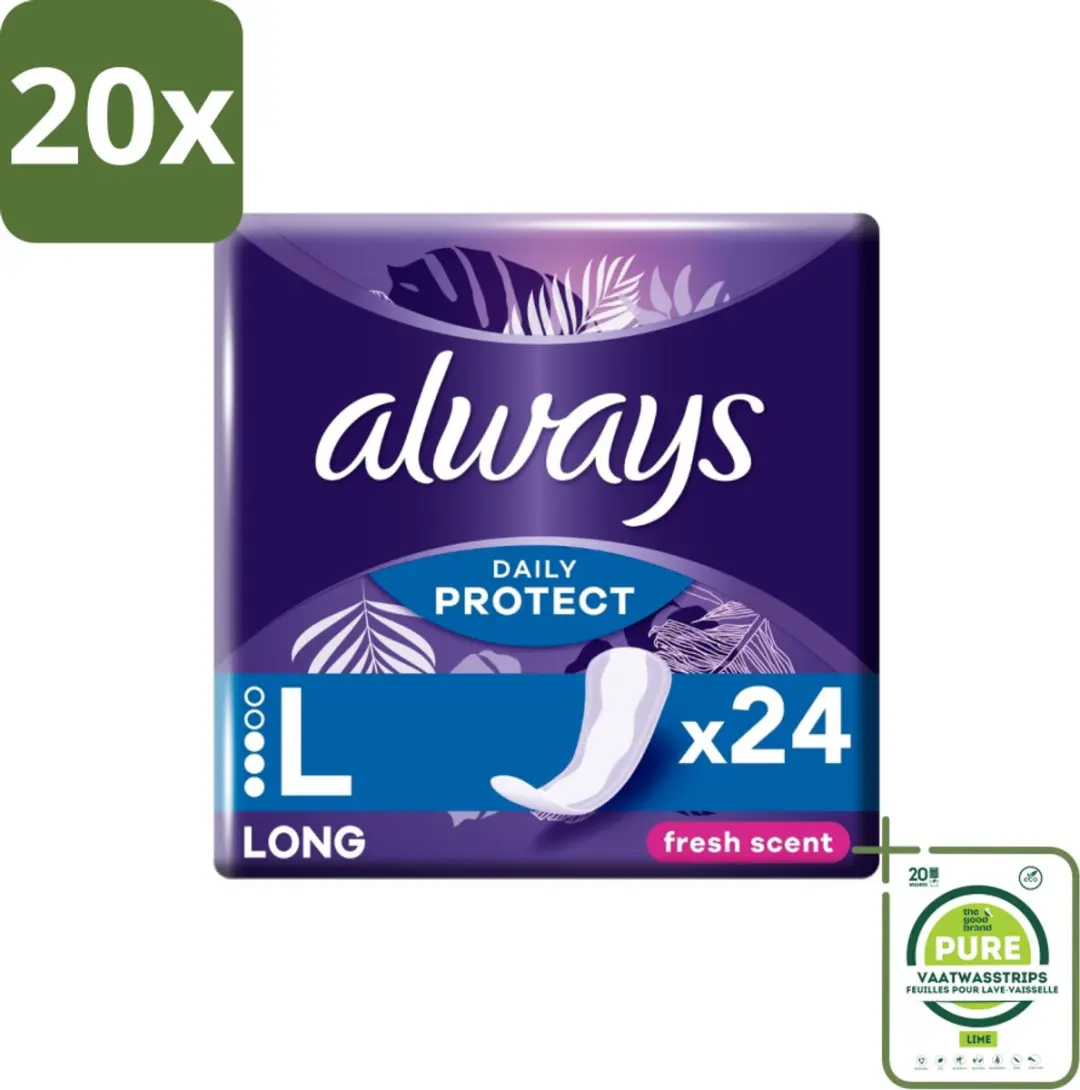 Always Long Fresh Inlegkruisjes 24 Stuks