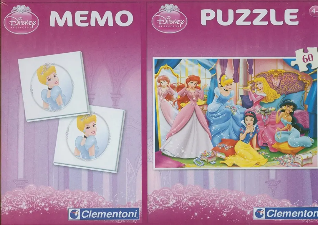 Clementoni Disney Prinsessen Memo Puzzel 60 Stukjes