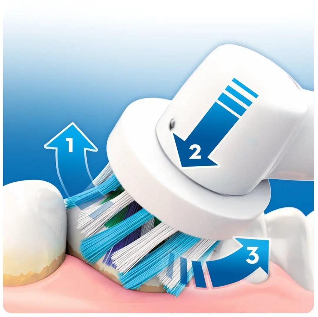 Oral-B Cross Action Opzetborstels 10 Stuks - Wit/Groen