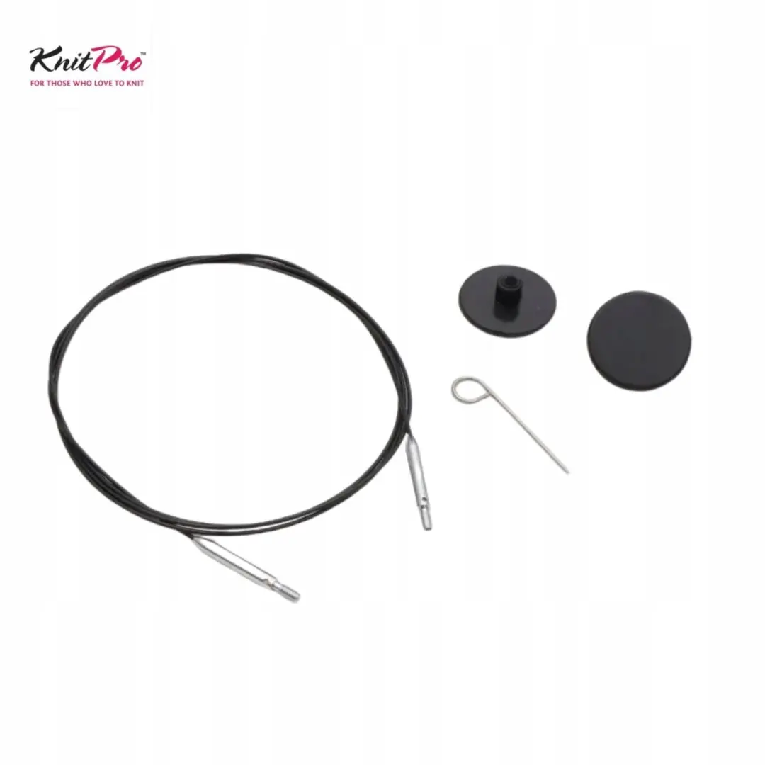 KnitPro Zwarte Naald Kabel 120cm - Flexibel & 360° Draaibaar