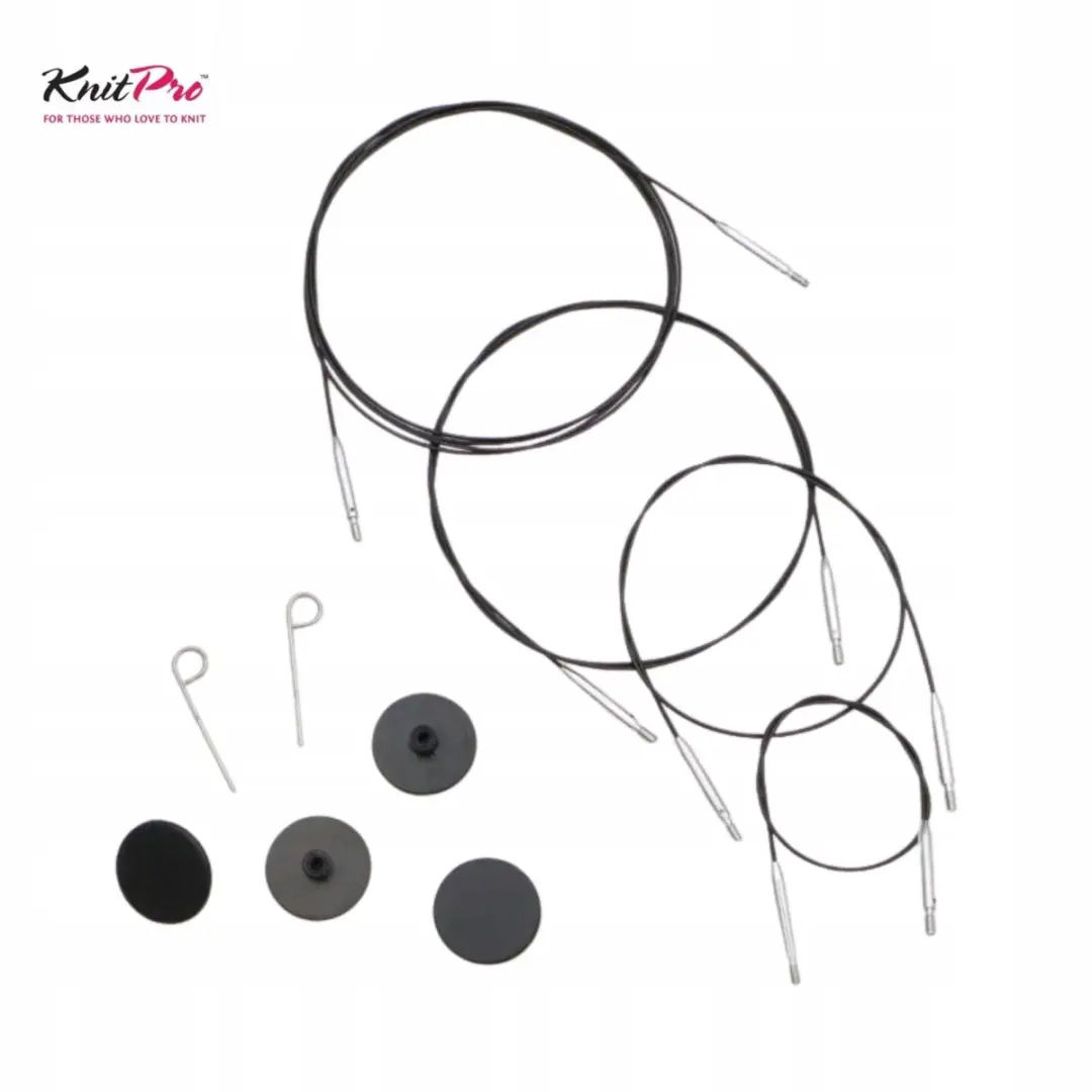KnitPro Zwarte Naald Kabel 120cm - Flexibel & 360° Draaibaar