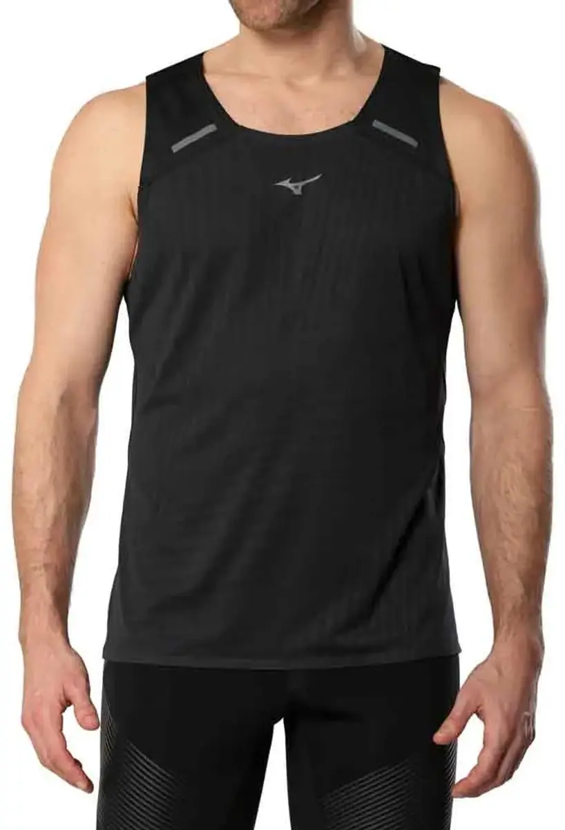 Mizuno Tech Light Mouwloos T-shirt S - Zwart