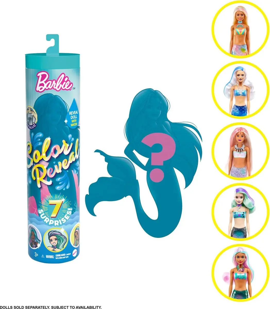 Barbie Colour Reveal Wave 4 Mermaids - Multicolor