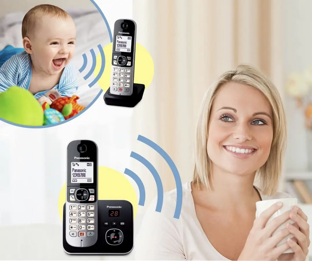 Panasonic KX-TG6864GB Quattro Draadloze DECT Telefoon - 4 Handsets - Zwart/Zilver