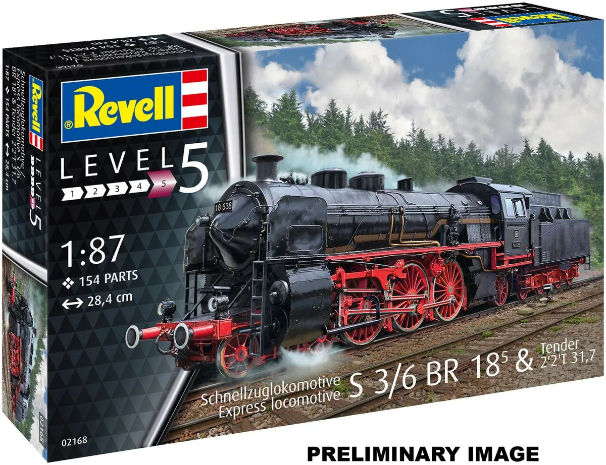 Revell 62168 Express Locomotive BR18(5) Modelbouwpakket 1:87 - Wit