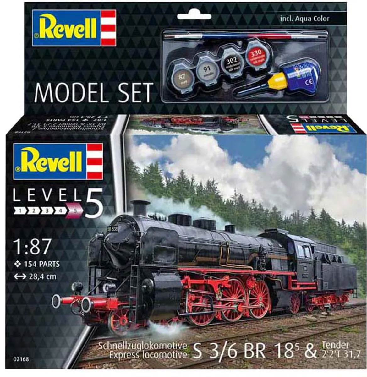 Revell 62168 Express Locomotive BR18(5) Modelbouwpakket 1:87 - Wit