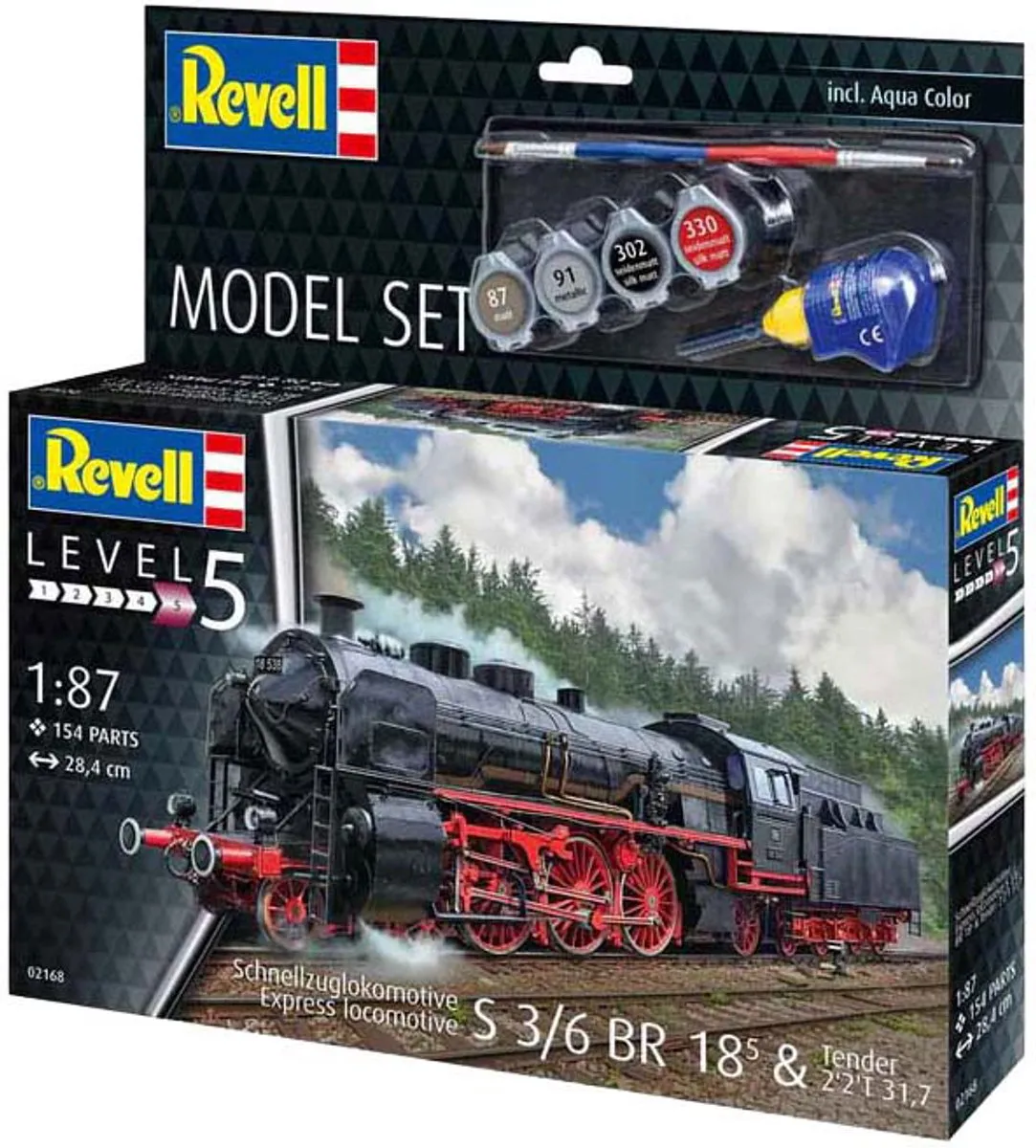 Revell 62168 Express Locomotive BR18(5) Modelbouwpakket 1:87 - Wit